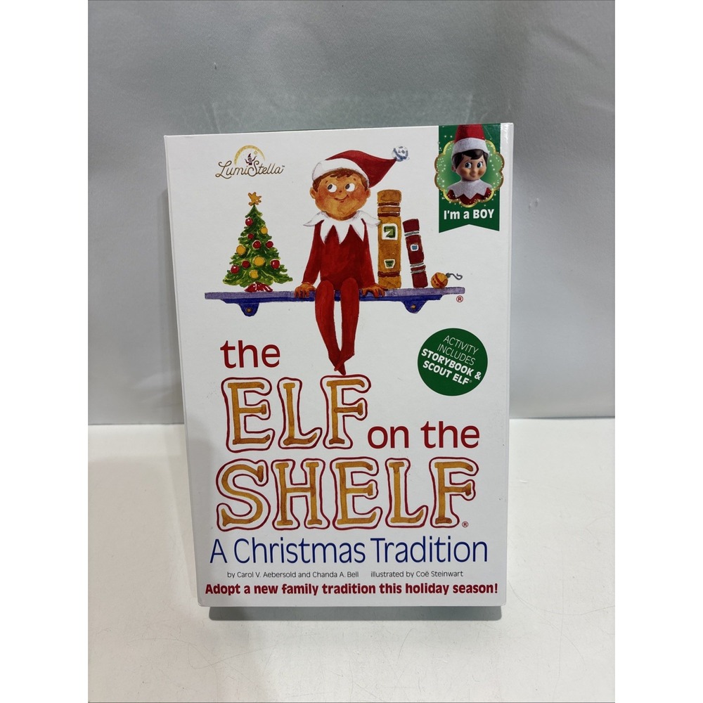 Christmas Elf On The Shelf Kids Story Book & Blue Eye Boy Doll Boxed Gift - NEW!